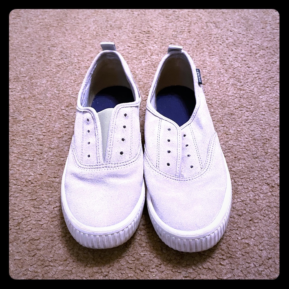 Sperry Suede slip on sneakers